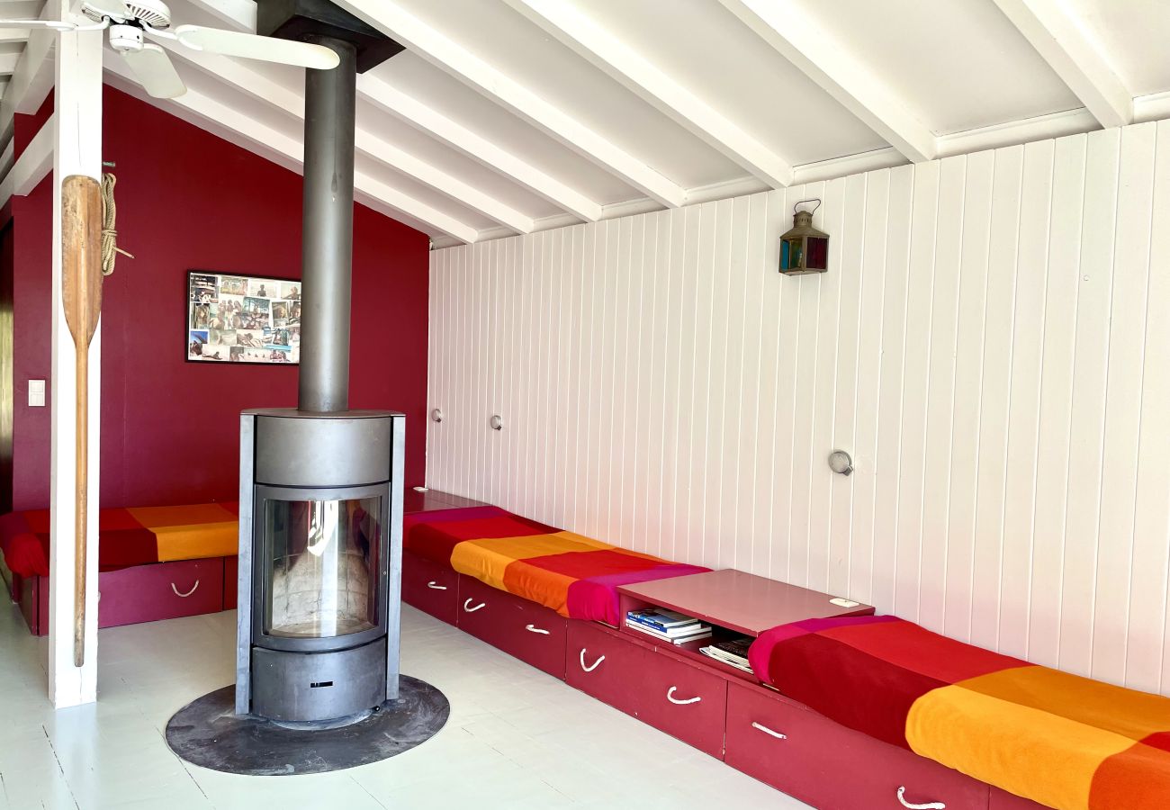 Blockhütte in Lacanau - Charmante Hütte auf Stelzen am Lacanau-See