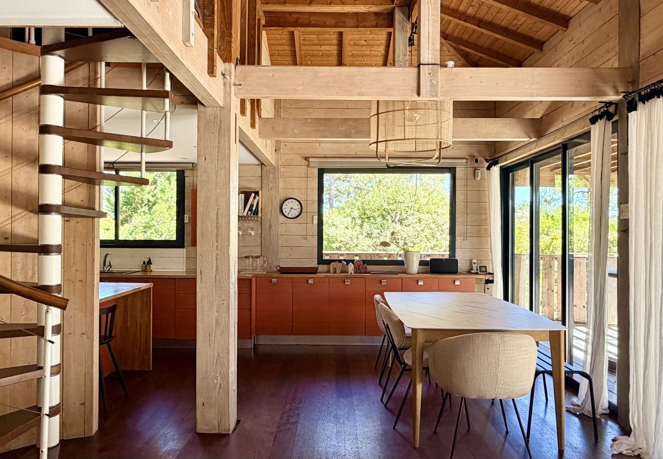 House in Lacanau - Wooden villa with terrace facing pines