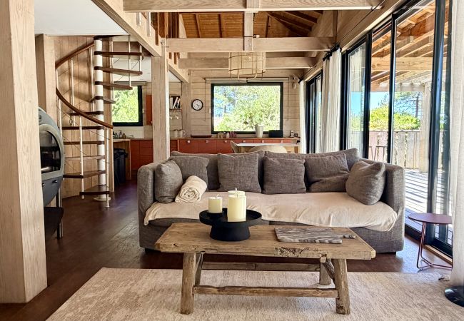 Casa en Lacanau - Villa de madera con terraza al pinar